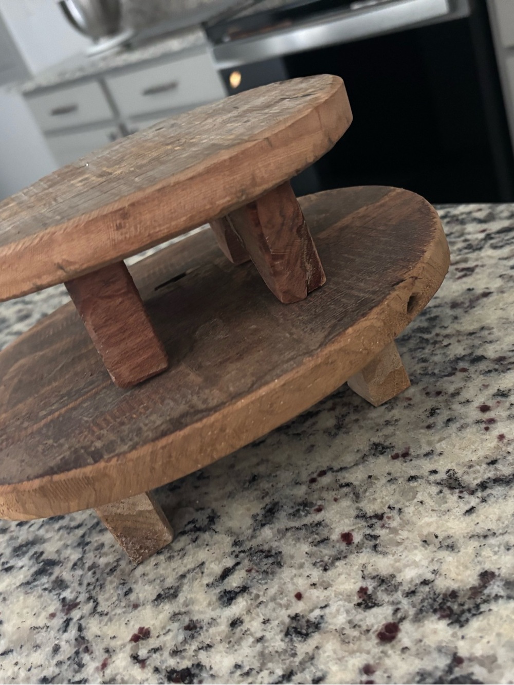 Rustic Wood riser Set - Brown - Picture 3 of 5